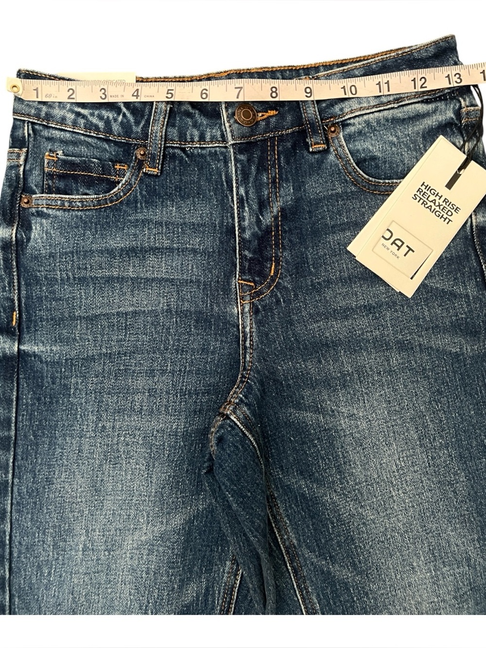 NWT Oat New York High Rise Straight Ankle Jeans Distressed Size 24 - Picture 6 of 12